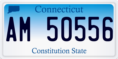 CT license plate AM50556