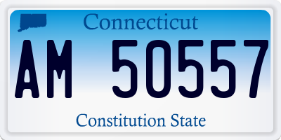 CT license plate AM50557