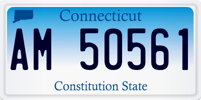 CT license plate AM50561