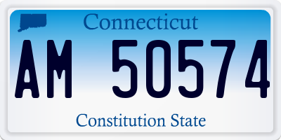 CT license plate AM50574