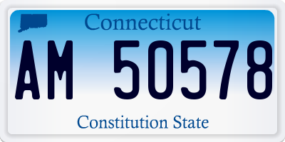 CT license plate AM50578