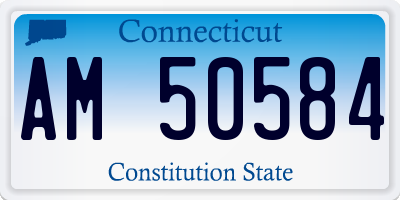 CT license plate AM50584