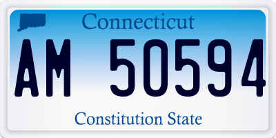 CT license plate AM50594