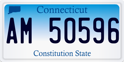 CT license plate AM50596