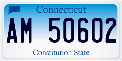 CT license plate AM50602