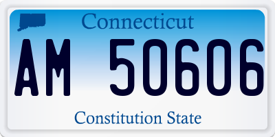 CT license plate AM50606