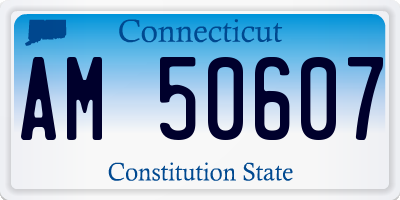 CT license plate AM50607