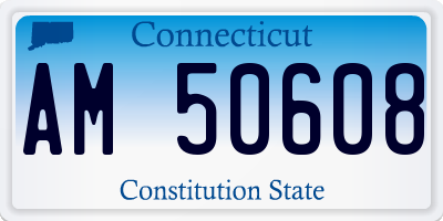 CT license plate AM50608