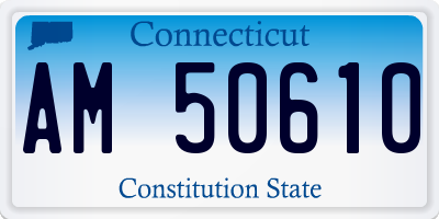 CT license plate AM50610