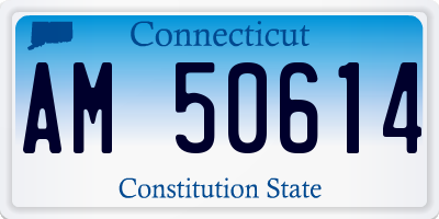CT license plate AM50614