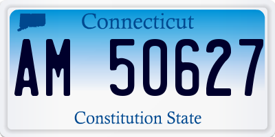 CT license plate AM50627