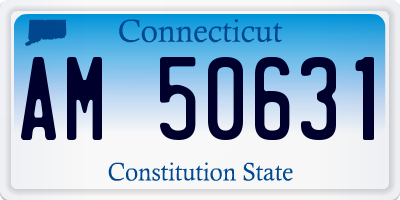 CT license plate AM50631