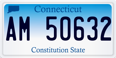 CT license plate AM50632