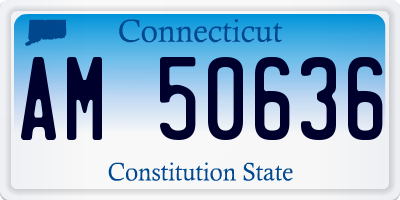 CT license plate AM50636