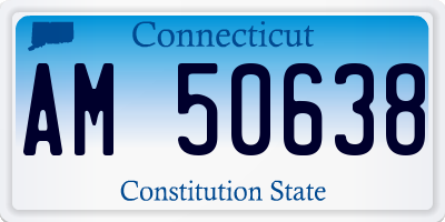 CT license plate AM50638