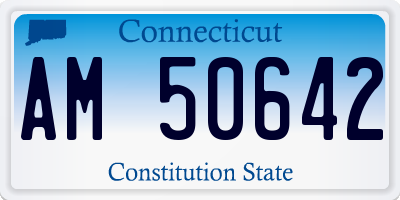 CT license plate AM50642
