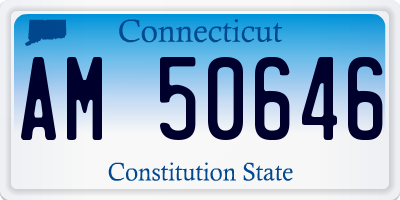 CT license plate AM50646