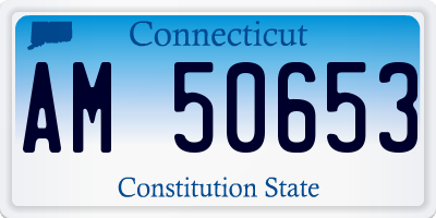 CT license plate AM50653
