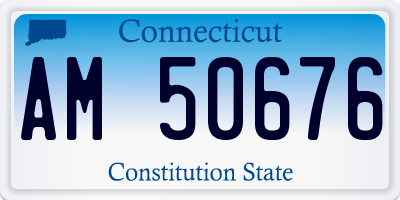 CT license plate AM50676