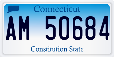CT license plate AM50684