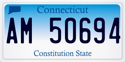CT license plate AM50694