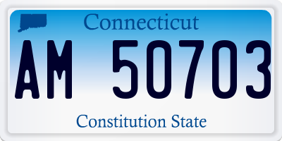 CT license plate AM50703
