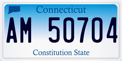 CT license plate AM50704