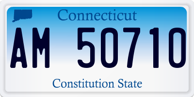 CT license plate AM50710