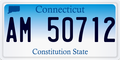 CT license plate AM50712