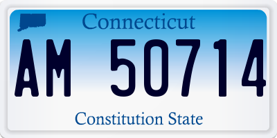 CT license plate AM50714