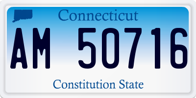 CT license plate AM50716