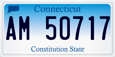 CT license plate AM50717