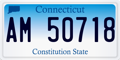 CT license plate AM50718