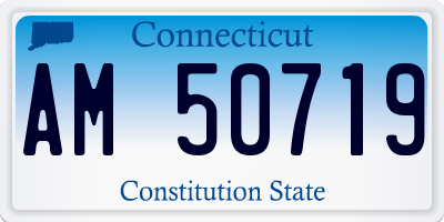 CT license plate AM50719