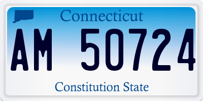 CT license plate AM50724