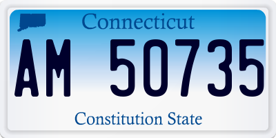 CT license plate AM50735