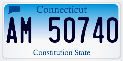 CT license plate AM50740