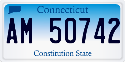 CT license plate AM50742