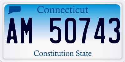 CT license plate AM50743
