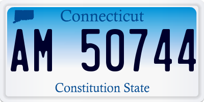 CT license plate AM50744