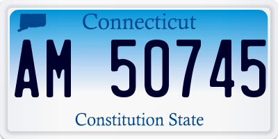 CT license plate AM50745