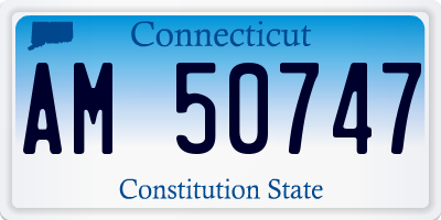 CT license plate AM50747
