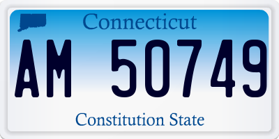 CT license plate AM50749