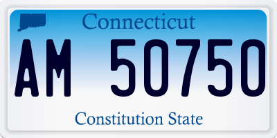 CT license plate AM50750