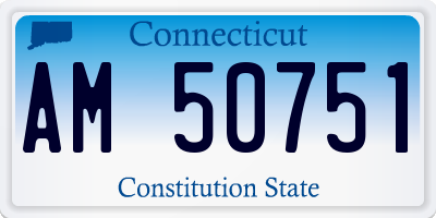 CT license plate AM50751