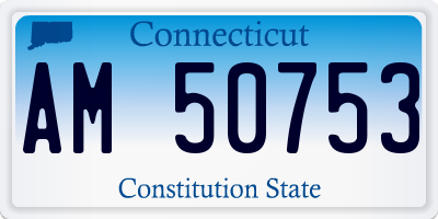 CT license plate AM50753