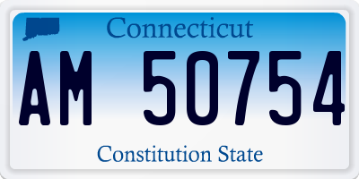 CT license plate AM50754