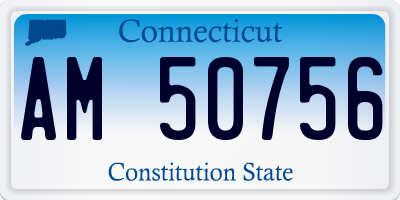 CT license plate AM50756