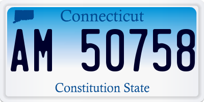 CT license plate AM50758