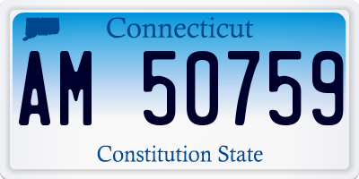 CT license plate AM50759